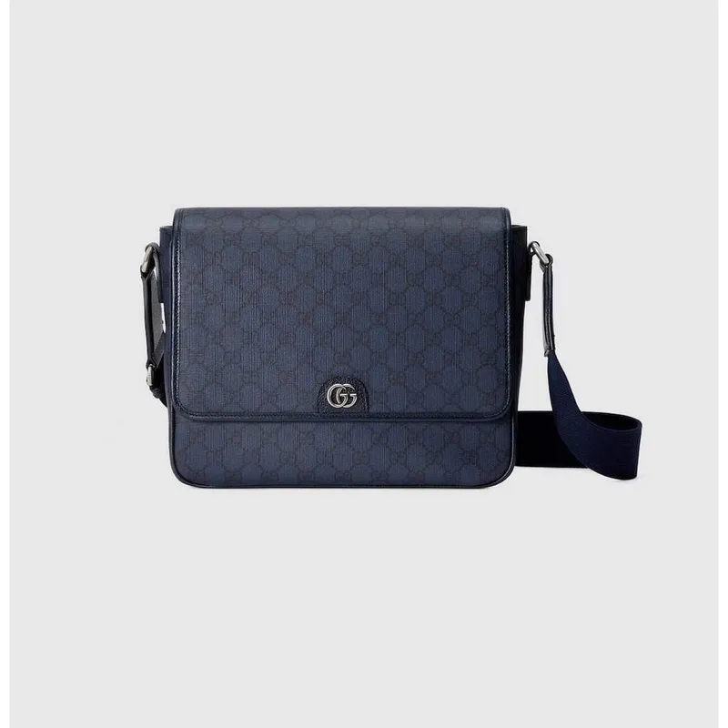 Gucci   761741 Ophidia Medium Messenger  Bag Blue