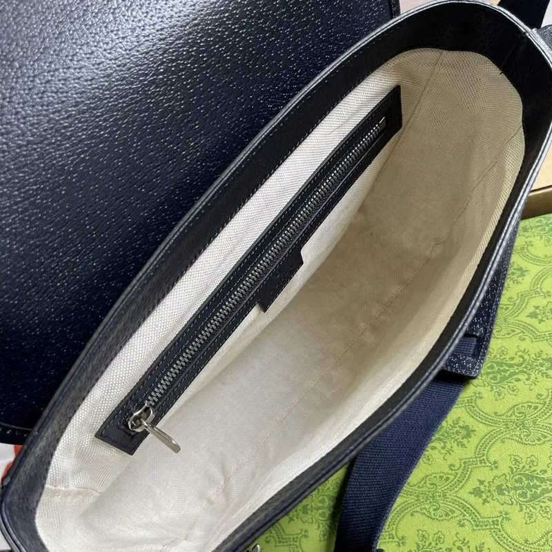 Gucci   761741 Ophidia Medium Messenger  Bag Blue