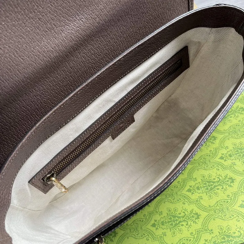 Gucci   761741 Ophidia Medium Messenger  Bag Beige and Brown