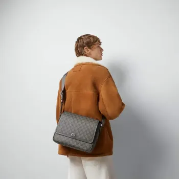 Gucci   761741 Ophidia Messenger  Bag Grey