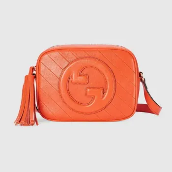 Gucci 742360 Gucci Blondie small shoulder bag Orange Leather