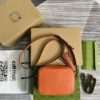 Gucci 742360 Gucci Blondie small shoulder bag Orange Leather