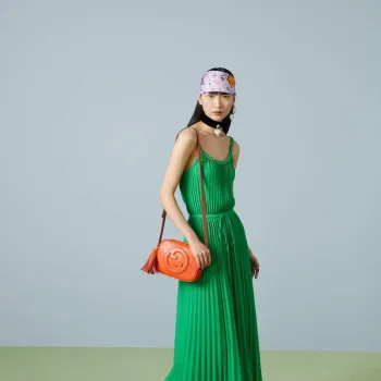 Gucci 742360 Gucci Blondie small shoulder bag Orange Leather