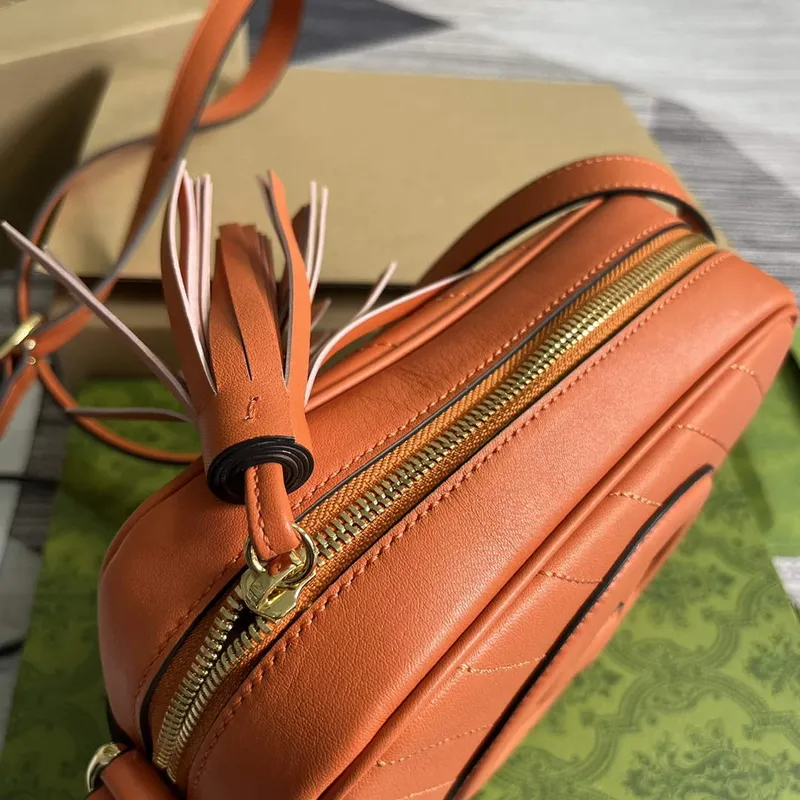 Gucci 742360 Gucci Blondie small shoulder bag Orange Leather