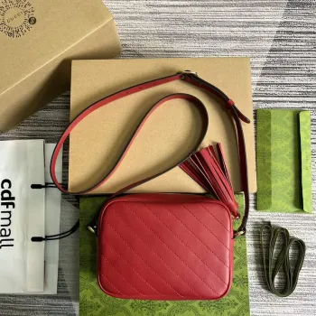 Gucci 742360 Gucci Blondie small shoulder bag Red Leather