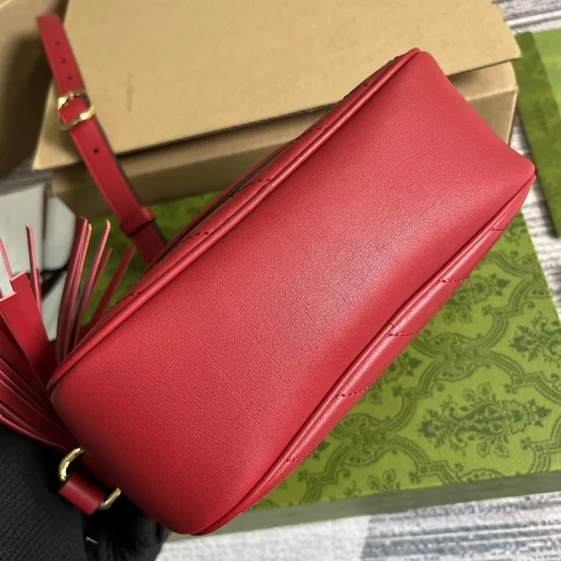 Gucci 742360 Gucci Blondie small shoulder bag Red Leather