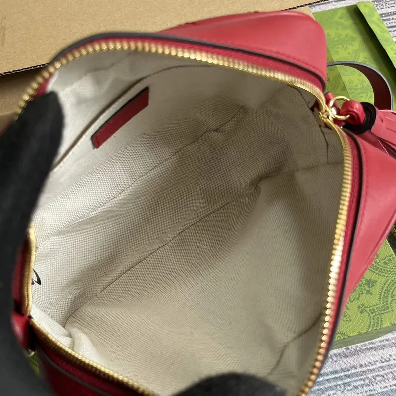 Gucci 742360 Gucci Blondie small shoulder bag Red Leather