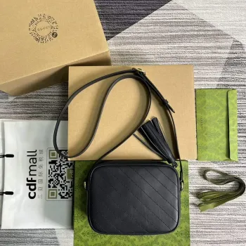 Gucci 742360 Gucci Blondie small shoulder bag Navy Blue Leather