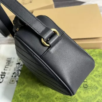 Gucci 742360 Gucci Blondie small shoulder bag Navy Blue Leather