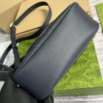 Gucci 742360 Gucci Blondie small shoulder bag Navy Blue Leather