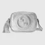 Gucci 742360 Gucci Blondie small shoulder bag Metallic silver Leather