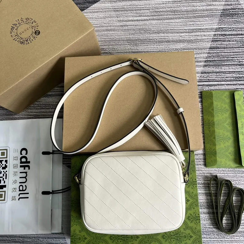 Gucci 742360 Gucci Blondie small shoulder bag White Leather