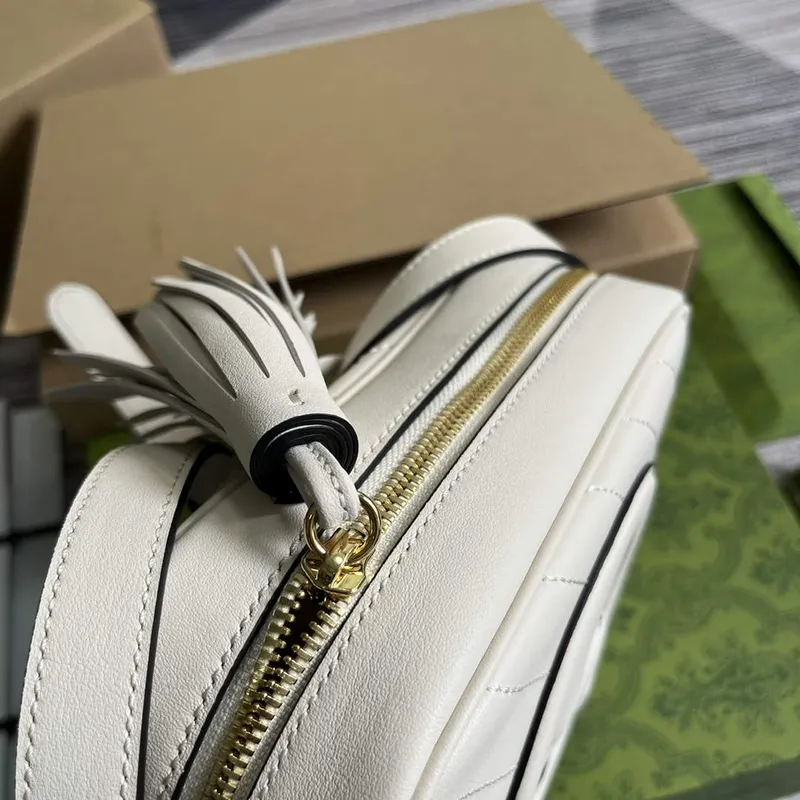 Gucci 742360 Gucci Blondie small shoulder bag White Leather