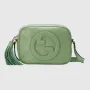 Gucci 742360 Gucci Blondie small shoulder bag  Green Leather