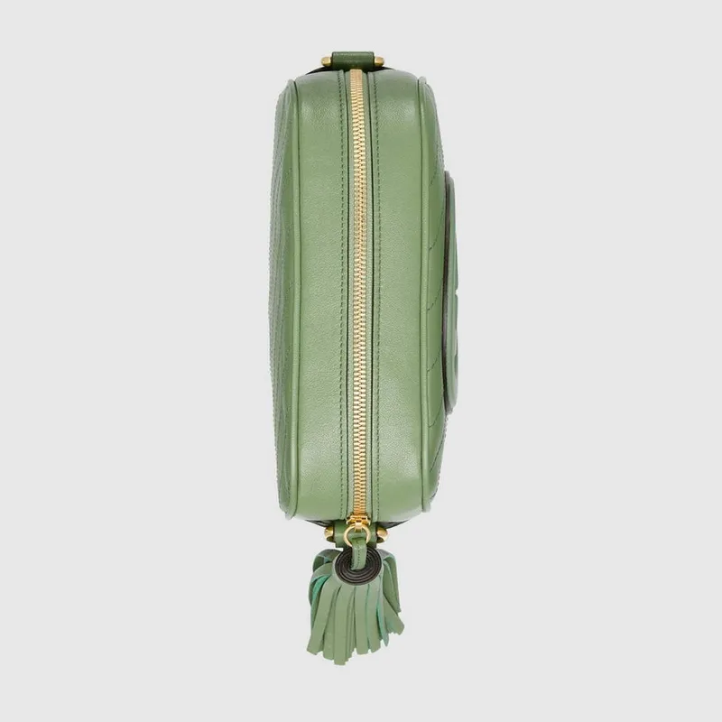 Gucci 742360 Gucci Blondie small shoulder bag  Green Leather