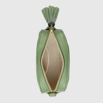 Gucci 742360 Gucci Blondie small shoulder bag  Green Leather