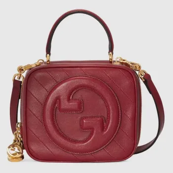 Gucci 744434 Gucci  Blondie top handle bag  Red  leather