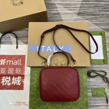 Gucci 744434 Gucci  Blondie top handle bag  Red  leather