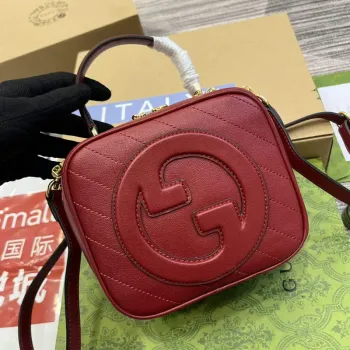 Gucci 744434 Gucci  Blondie top handle bag  Red  leather