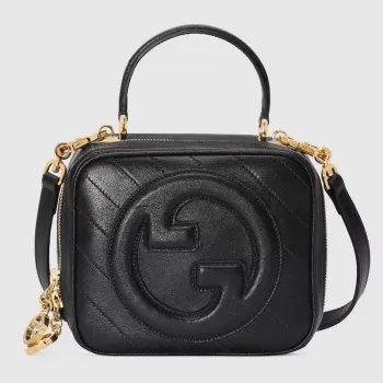 Gucci 744434 Gucci  Blondie top handle bag  Black  leather