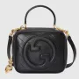 Gucci 744434 Gucci  Blondie top handle bag  Black  leather