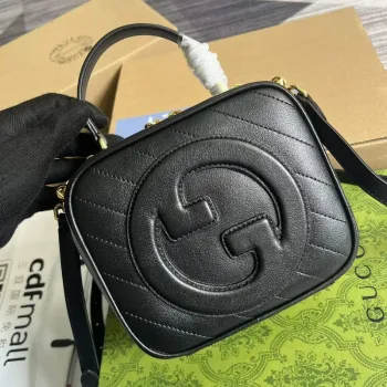 Gucci 744434 Gucci  Blondie top handle bag  Black  leather