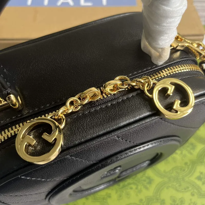 Gucci 744434 Gucci  Blondie top handle bag  Black  leather