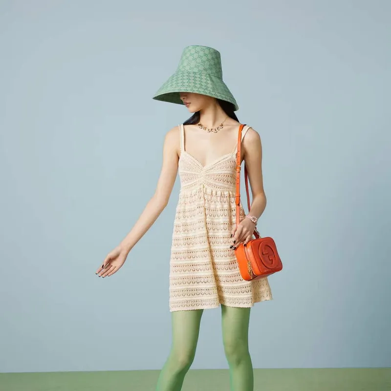 Gucci 744434 Gucci  Blondie top handle bag Orange leather