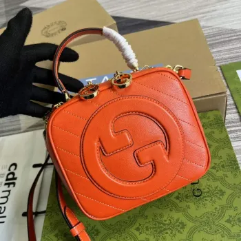 Gucci 744434 Gucci  Blondie top handle bag Orange leather