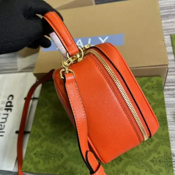 Gucci 744434 Gucci  Blondie top handle bag Orange leather
