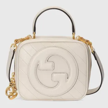 Gucci 744434 Gucci  Blondie top handle bag White leather