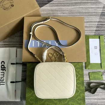 Gucci 744434 Gucci  Blondie top handle bag White leather