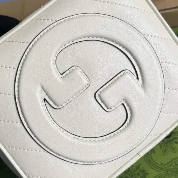 Gucci 744434 Gucci  Blondie top handle bag White leather