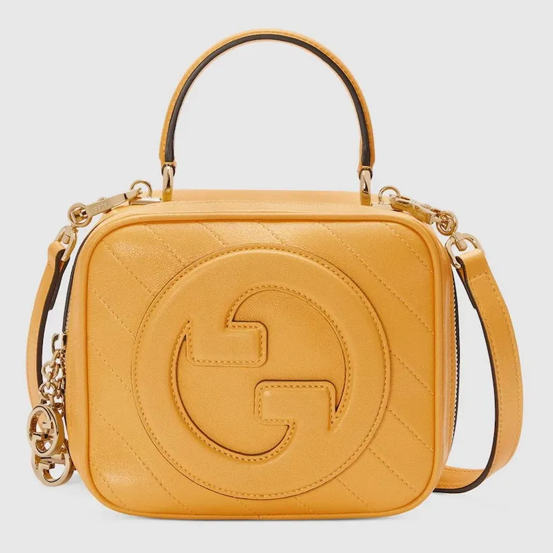 Gucci 744434 Gucci Blondie top handle bag Yellow  leather