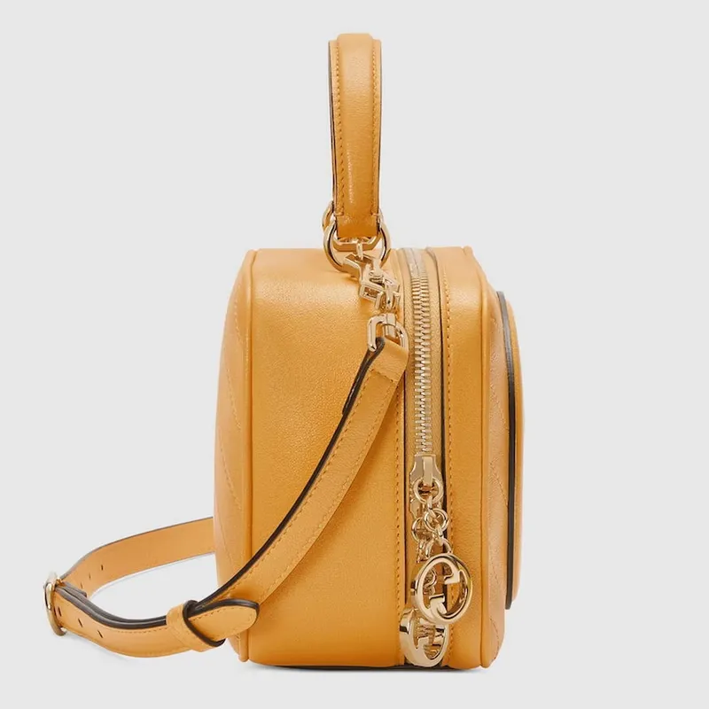 Gucci 744434 Gucci Blondie top handle bag Yellow  leather