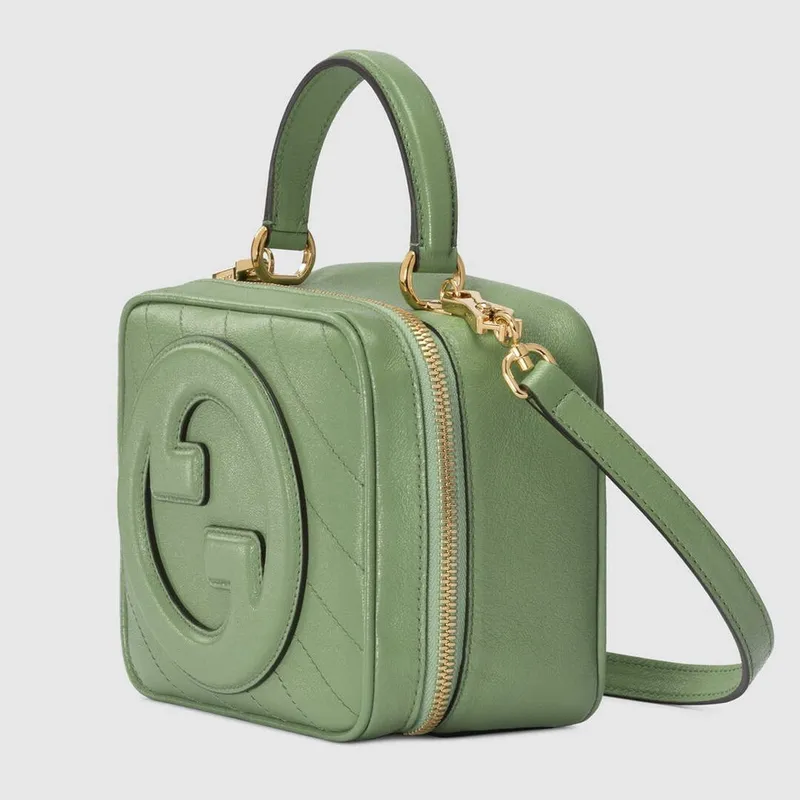 Gucci  744434 Gucci Blondie top handle bag Light green leather