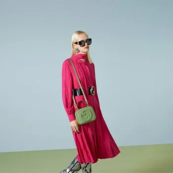 Gucci  744434 Gucci Blondie top handle bag Light green leather