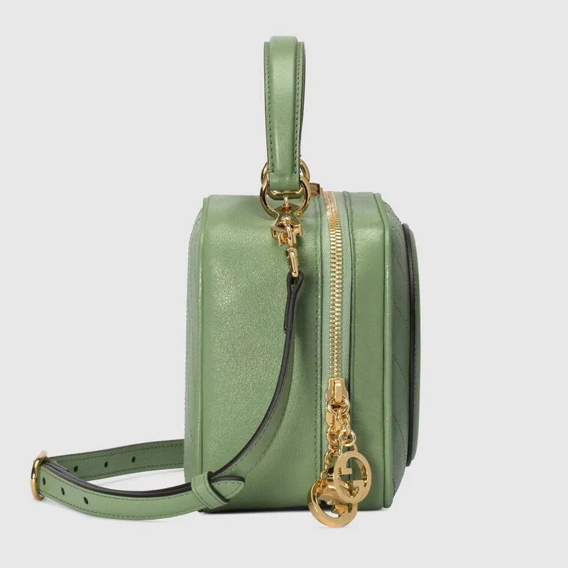 Gucci  744434 Gucci Blondie top handle bag Light green leather
