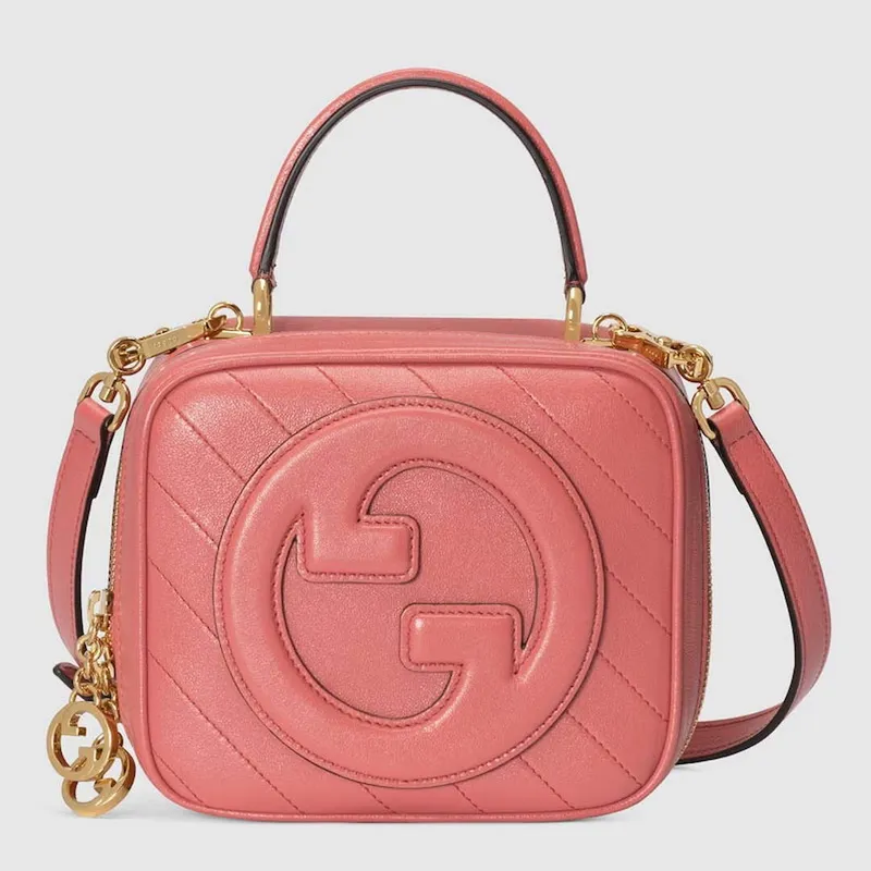 Gucci  744434 Gucci Blondie top handle bag Pink leather