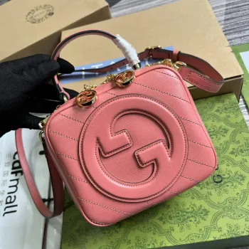 Gucci  744434 Gucci Blondie top handle bag Pink leather