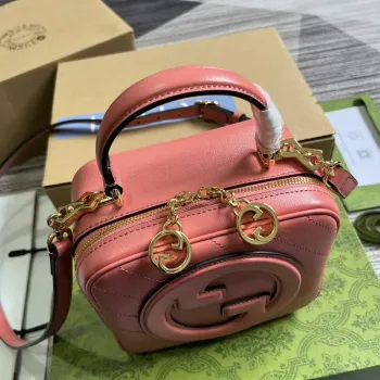 Gucci  744434 Gucci Blondie top handle bag Pink leather
