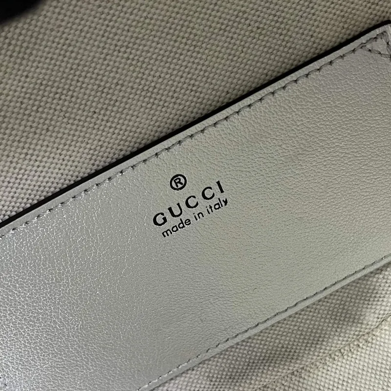 Gucci  744434 Gucci Blondie top handle bag Metallic silver leather