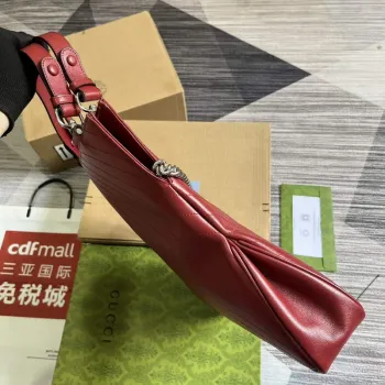 Gucci 751516 Gucci Blondie Medium Toed Bag Red leather