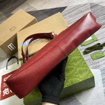 Gucci 751516 Gucci Blondie Medium Toed Bag Red leather