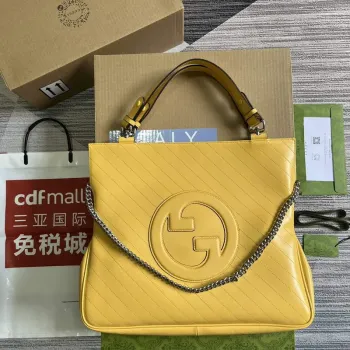 Gucci 751516 Gucci Blondie Medium Tote Bag Yellow leather