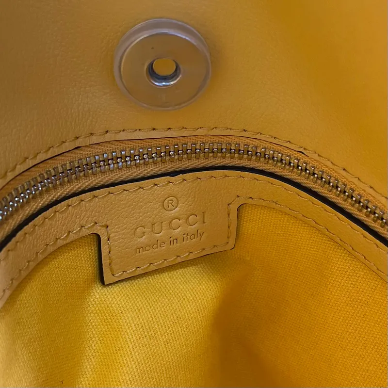 Gucci 751516 Gucci Blondie Medium Tote Bag Yellow leather