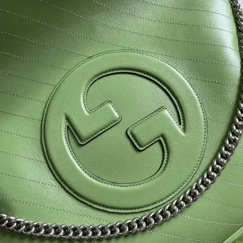 Gucci 751516 Gucci Blondie Medium Tote Bag  Light Green leather