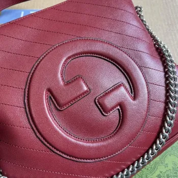 Gucci 751518 Gucci Blondie Small Tote Bag  Red leather