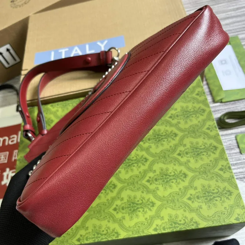 Gucci 751518 Gucci Blondie Small Tote Bag  Red leather