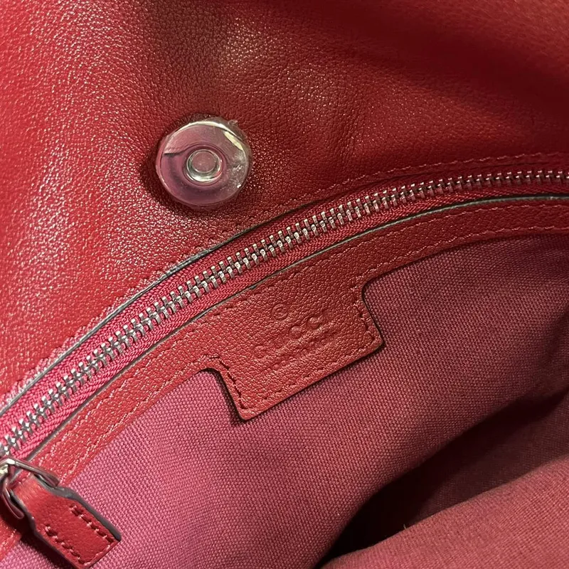 Gucci 751518 Gucci Blondie Small Tote Bag  Red leather